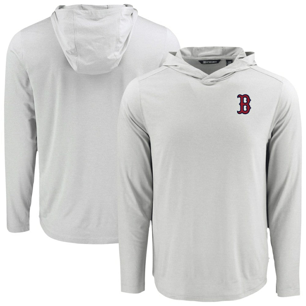 Boston Red Sox Cutter & Buck Coastline Epic Comfort Recycled Eco Hoodie Long Sleeve T-Shirt - Gray