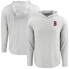 Boston Red Sox Cutter & Buck Coastline Epic Comfort Recycled Eco Hoodie Long Sleeve T-Shirt - Gray