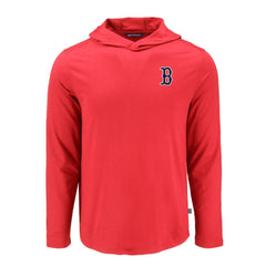 Boston Red Sox Cutter & Buck Coastline Epic Comfort Recycled Eco Hoodie Long Sleeve T-Shirt - Red