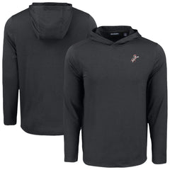 Cincinnati Reds Cutter & Buck Coastline Epic Comfort Recycled Eco Hoodie Long Sleeve T-Shirt - Black