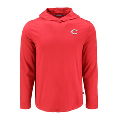 Cincinnati Reds Cutter & Buck Coastline Epic Comfort Recycled Eco Hoodie Long Sleeve T-Shirt - Red