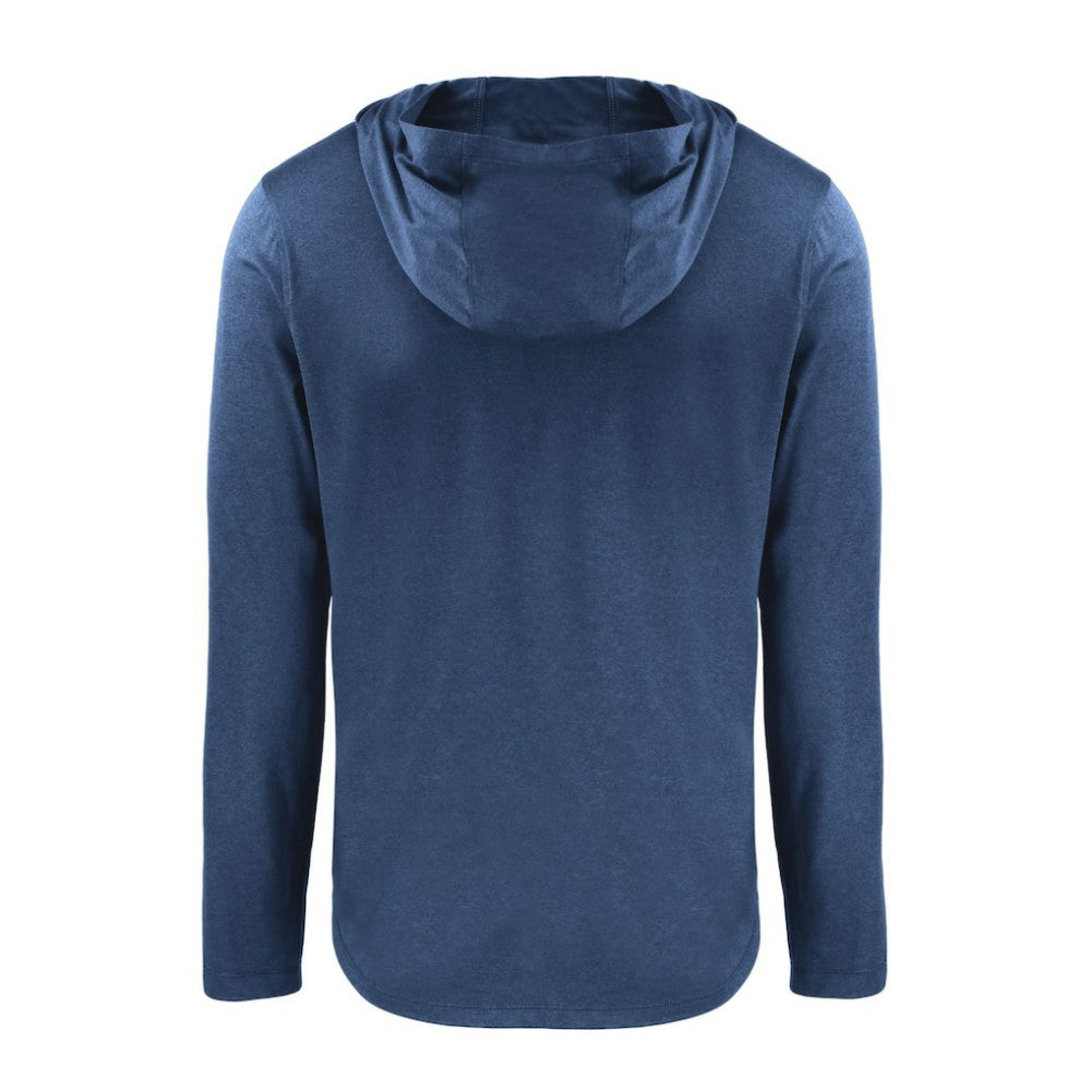 Detroit Tigers Cutter & Buck Coastline Epic Comfort Recycled Eco Hoodie Long Sleeve T-Shirt - Navy