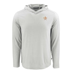 Houston Astros Cutter & Buck Coastline Epic Comfort Recycled Eco Hoodie Long Sleeve T-Shirt - Gray