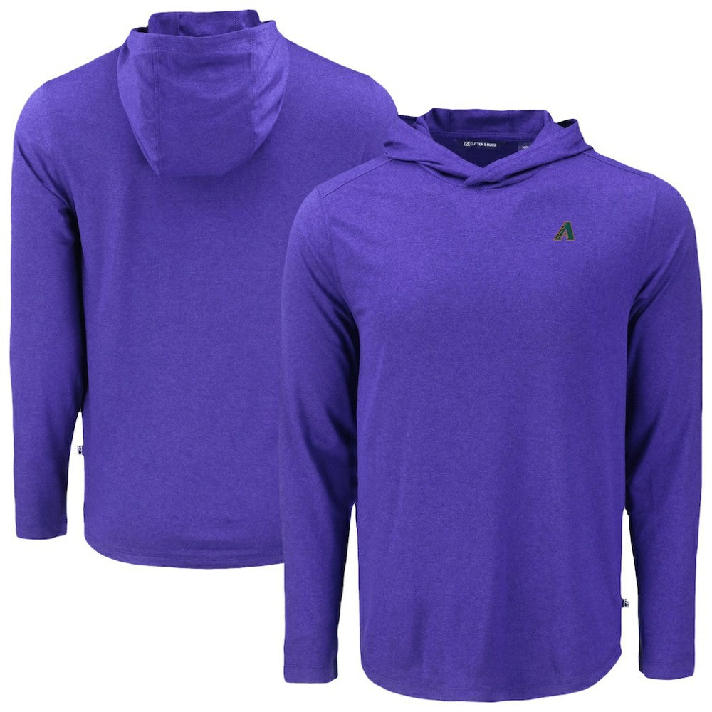Arizona Diamondbacks Cutter & Buck Coastline Epic Comfort Recycled Eco Hoodie Long Sleeve T-Shirt - Purple