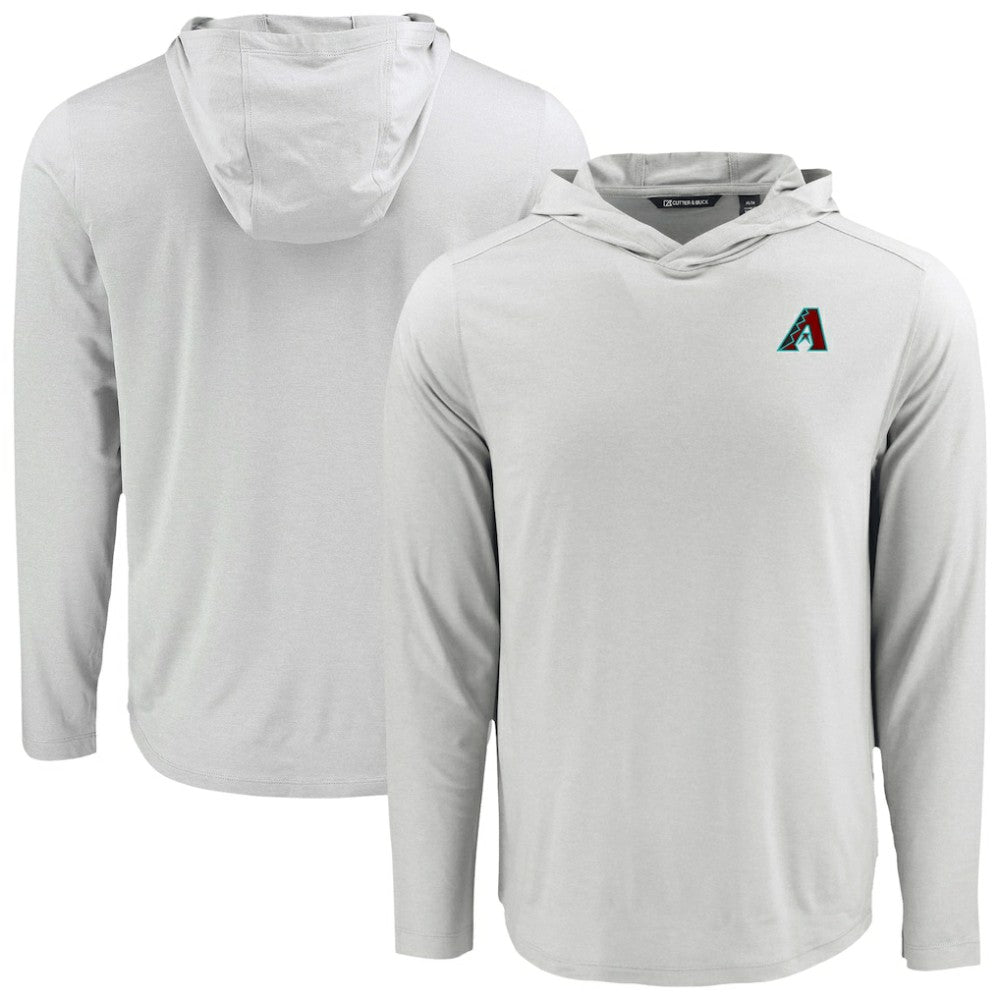Arizona Diamondbacks Cutter & Buck Coastline Epic Comfort Recycled Eco Hoodie Long Sleeve T-Shirt - Gray