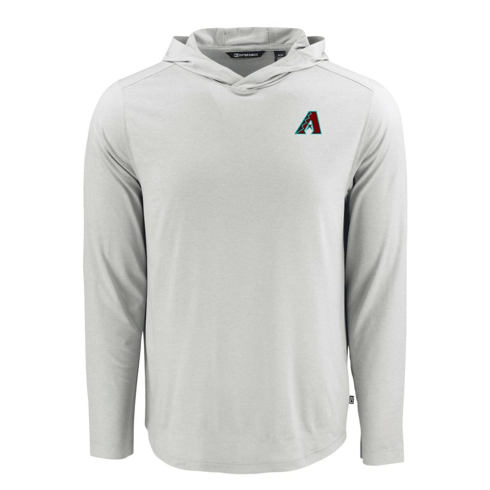 Arizona Diamondbacks Cutter & Buck Coastline Epic Comfort Recycled Eco Hoodie Long Sleeve T-Shirt - Gray