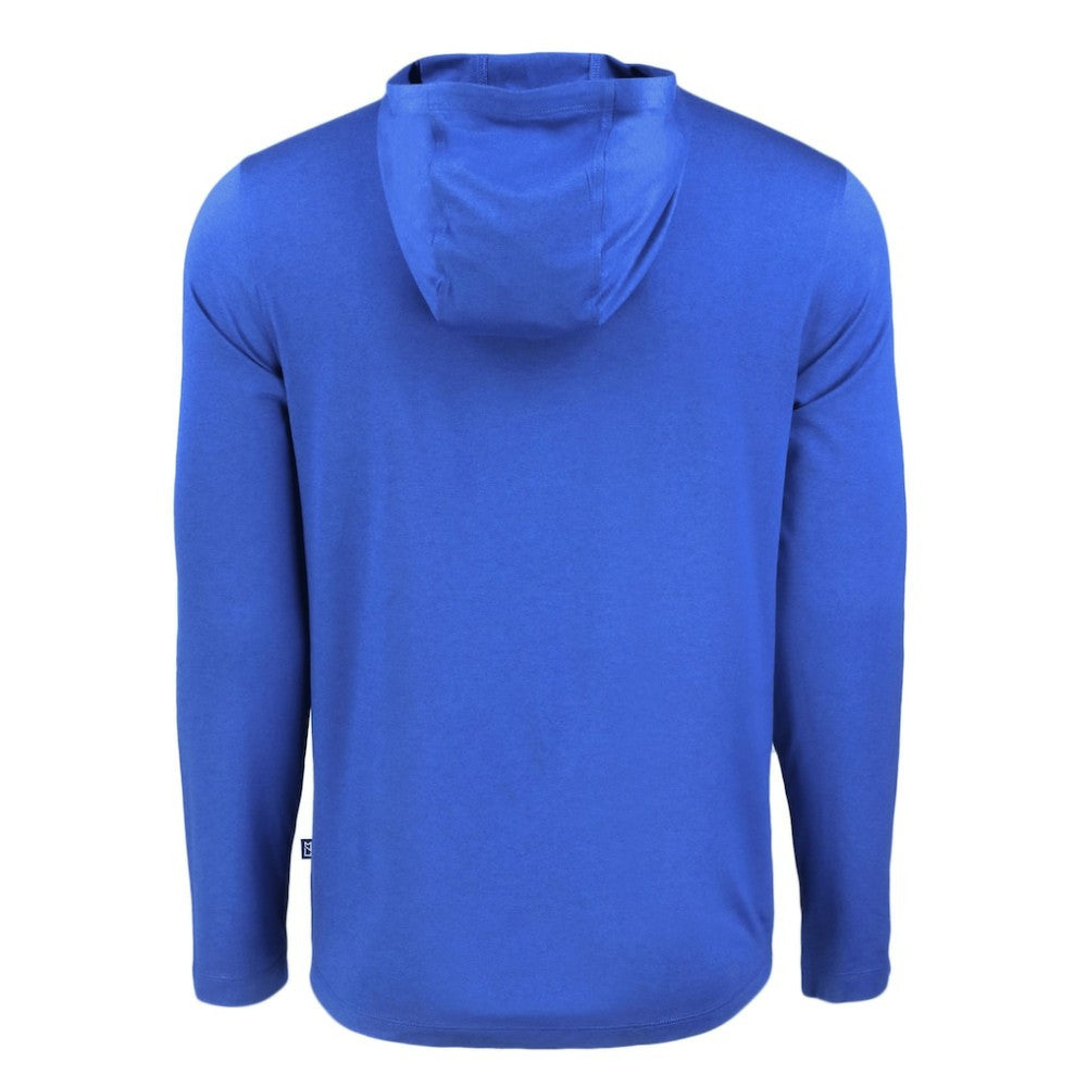 Atlanta Braves Cutter & Buck Coastline Epic Comfort Recycled Eco Hoodie Long Sleeve T-Shirt - Royal