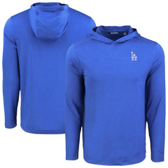 Los Angeles Dodgers Cutter & Buck Coastline Epic Comfort Recycled Eco Hoodie Long Sleeve T-Shirt - Royal