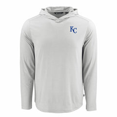 Kansas City Royals Cutter & Buck Coastline Epic Comfort Recycled Eco Hoodie Long Sleeve T-Shirt - Gray