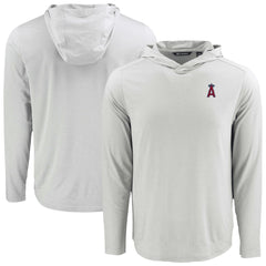 Los Angeles Angels Cutter & Buck Coastline Epic Comfort Recycled Eco Hoodie Long Sleeve T-Shirt - Gray