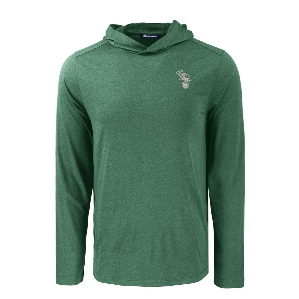 Athletics Cutter & Buck Coastline Epic Comfort Recycled Eco Hoodie Long Sleeve T-Shirt - Green
