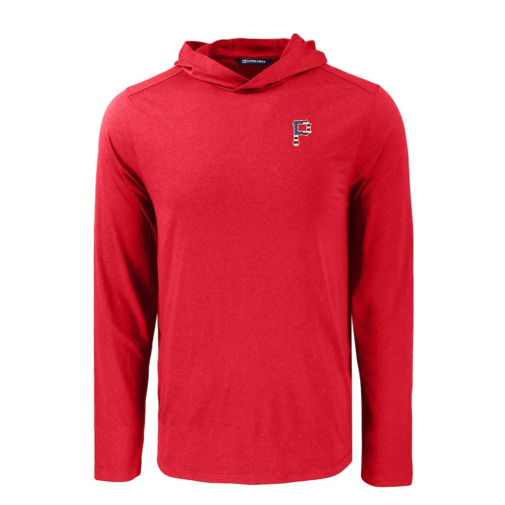 Pittsburgh Pirates Cutter & Buck Coastline Epic Comfort Recycled Eco Hoodie Long Sleeve T-Shirt - Red