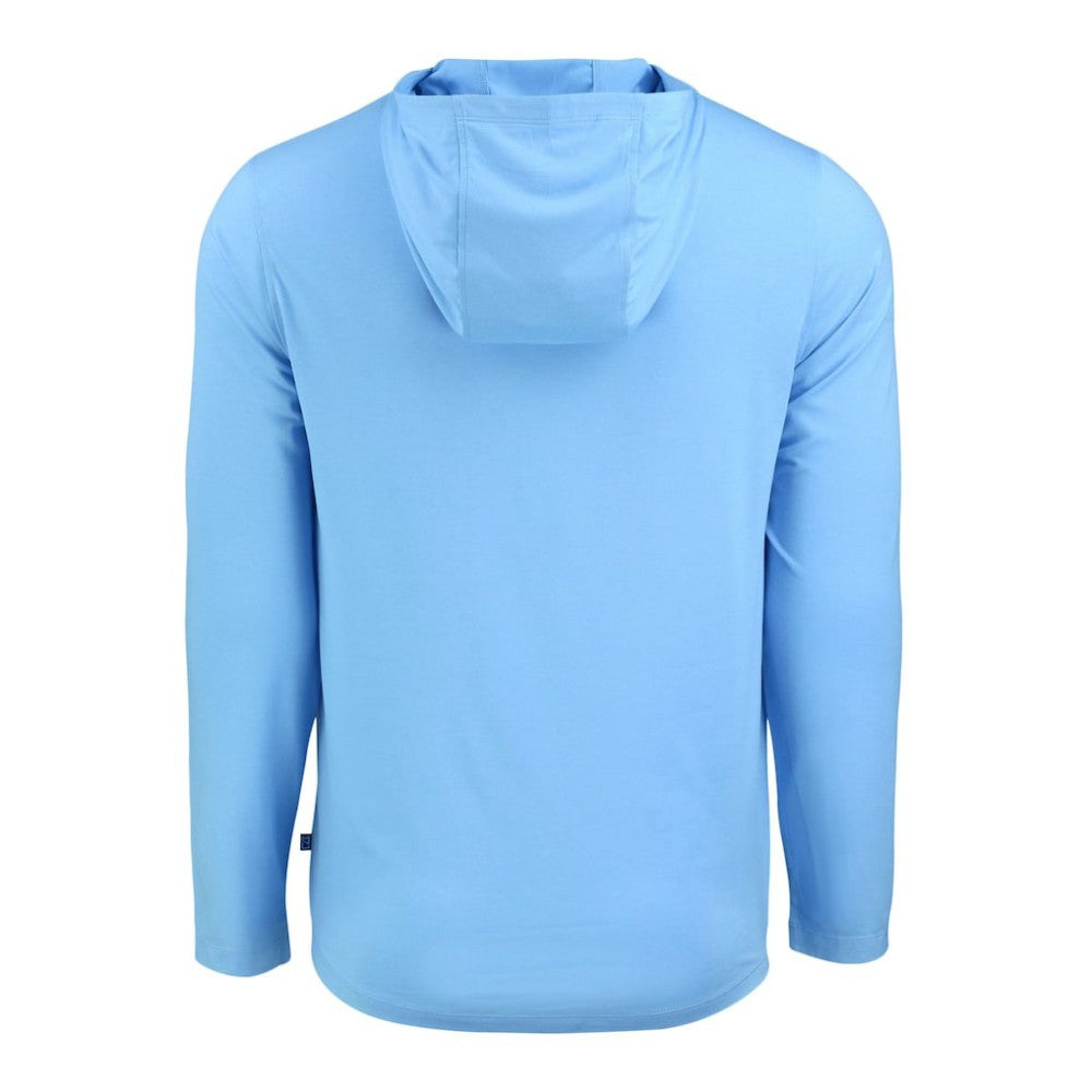 Tampa Bay Rays Cutter & Buck Coastline Epic Comfort Recycled Eco Hoodie Long Sleeve T-Shirt - Light Blue