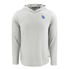 Tampa Bay Rays Cutter & Buck Coastline Epic Comfort Recycled Eco Hoodie Long Sleeve T-Shirt - Gray