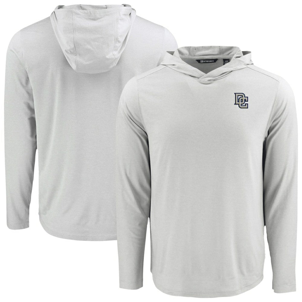 Washington Nationals Cutter & Buck Coastline Epic Comfort Recycled Eco Hoodie Long Sleeve T-Shirt - Gray