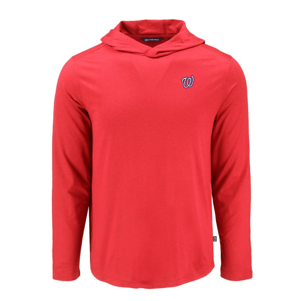 Washington Nationals Cutter & Buck Coastline Epic Comfort Recycled Eco Hoodie Long Sleeve T-Shirt - Red