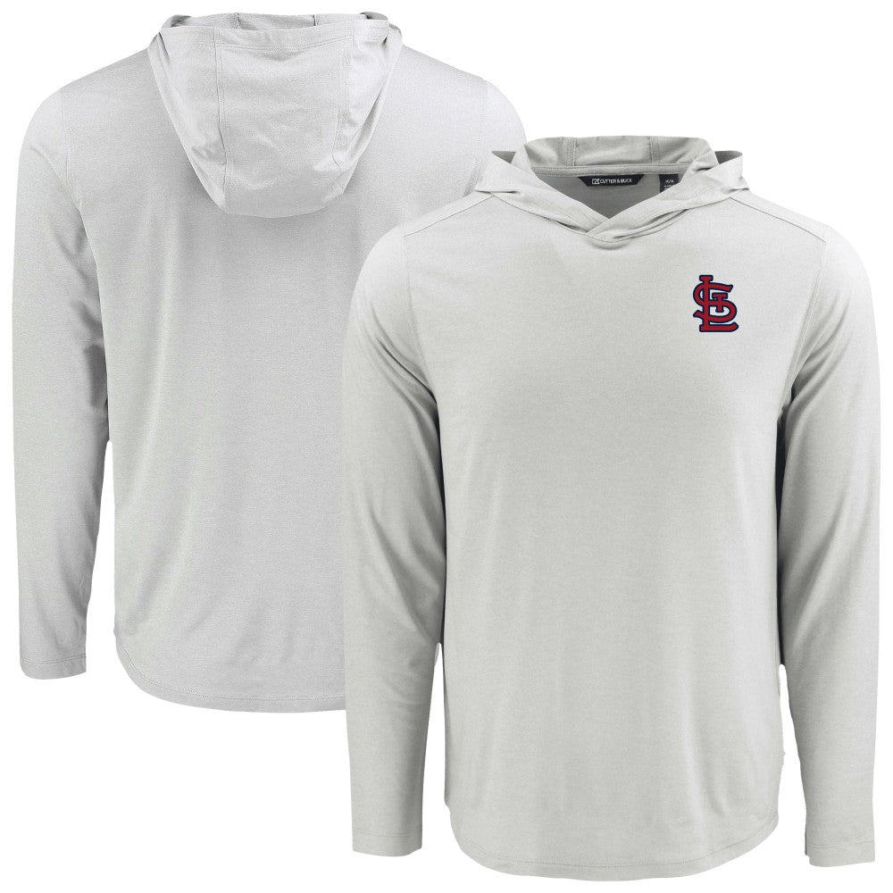 St. Louis Cardinals Cutter & Buck Coastline Epic Comfort Recycled Eco Hoodie Long Sleeve T-Shirt - Gray