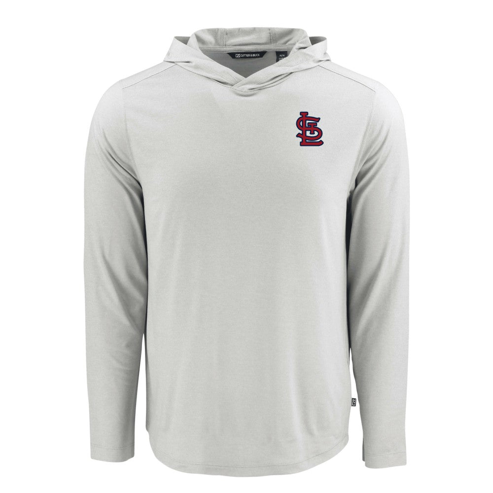 St. Louis Cardinals Cutter & Buck Coastline Epic Comfort Recycled Eco Hoodie Long Sleeve T-Shirt - Gray