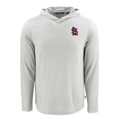 St. Louis Cardinals Cutter & Buck Coastline Epic Comfort Recycled Eco Hoodie Long Sleeve T-Shirt - Gray
