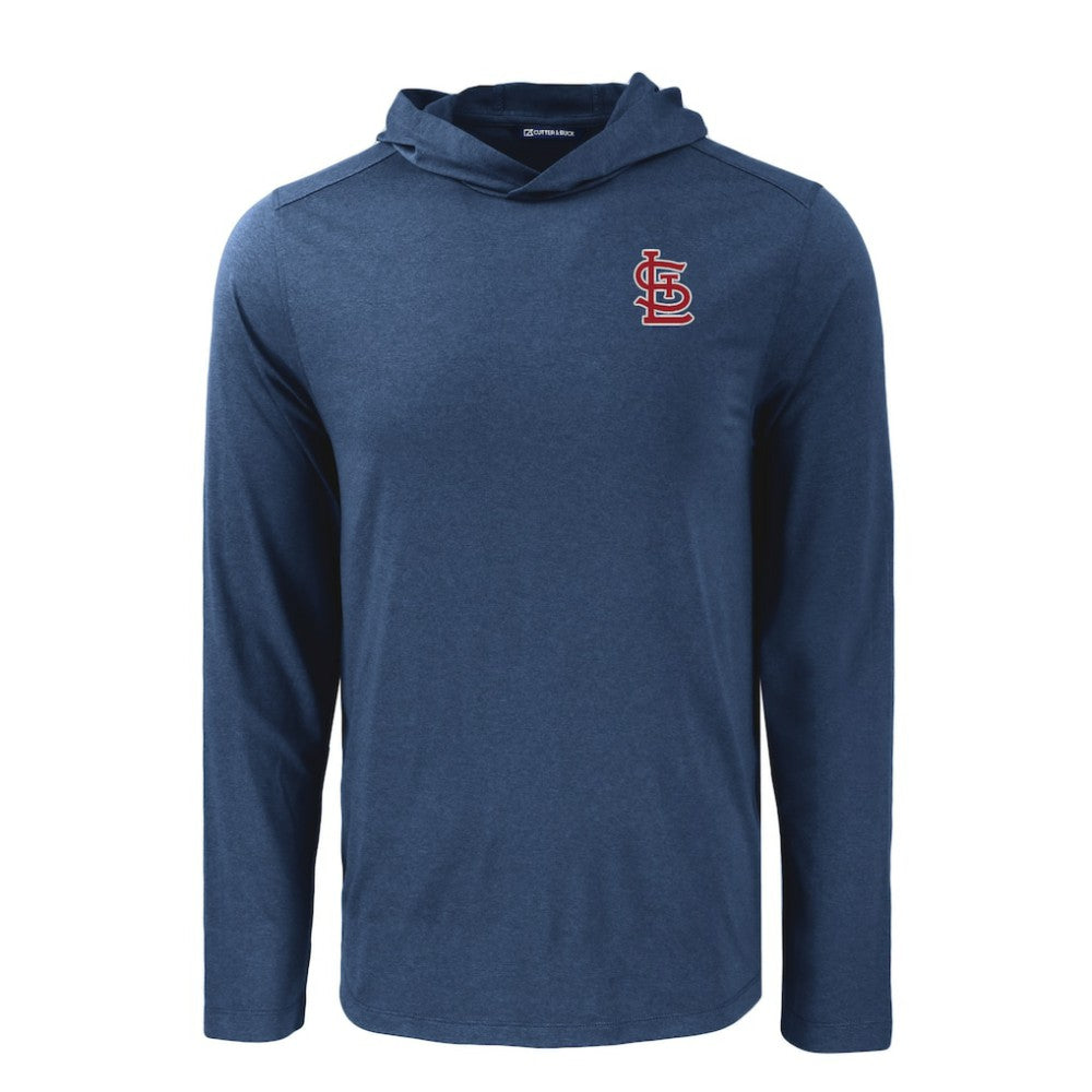 St. Louis Cardinals Cutter & Buck Coastline Epic Comfort Recycled Eco Hoodie Long Sleeve T-Shirt - Navy