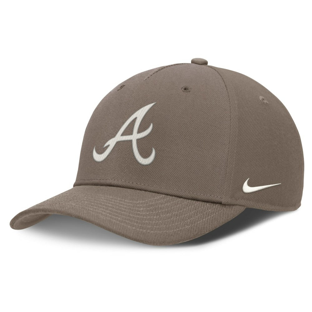 Atlanta Braves Rise Performance Adjustable Hat - Brown | Nike