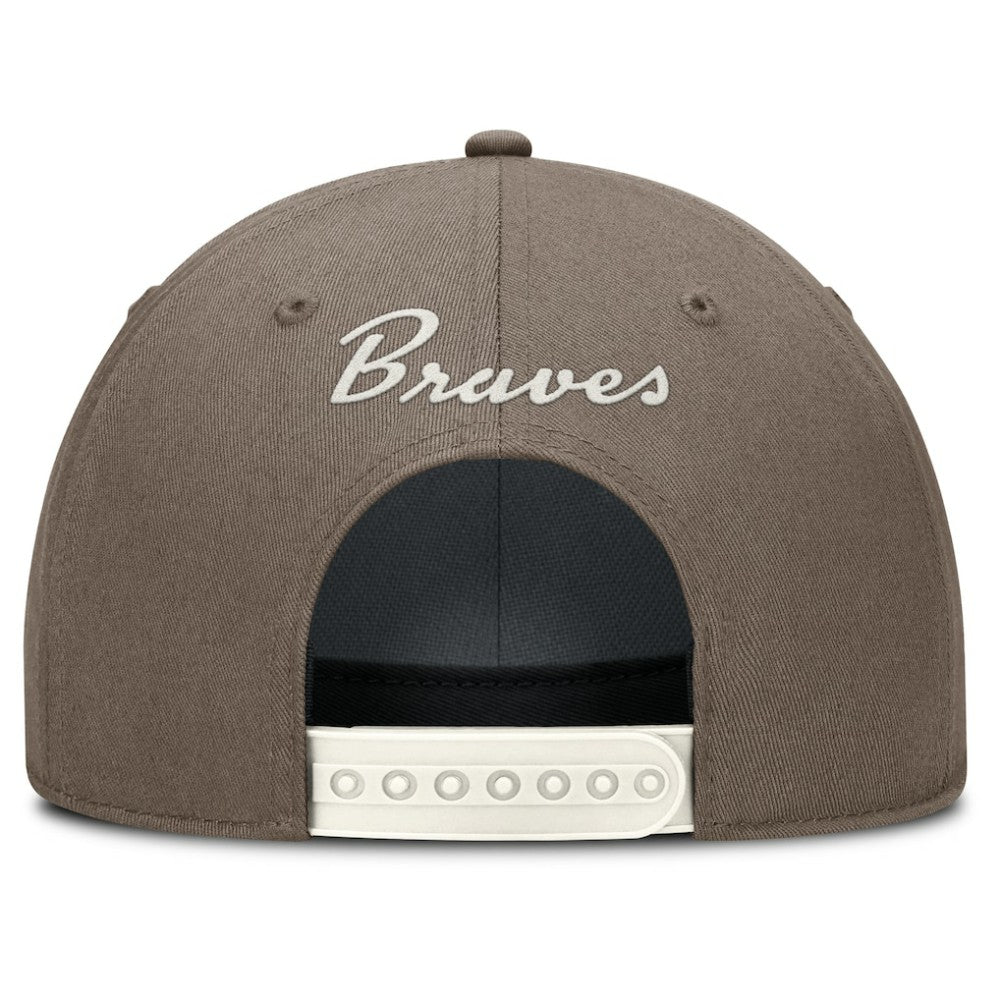 Atlanta Braves Rise Performance Adjustable Hat - Brown | Nike