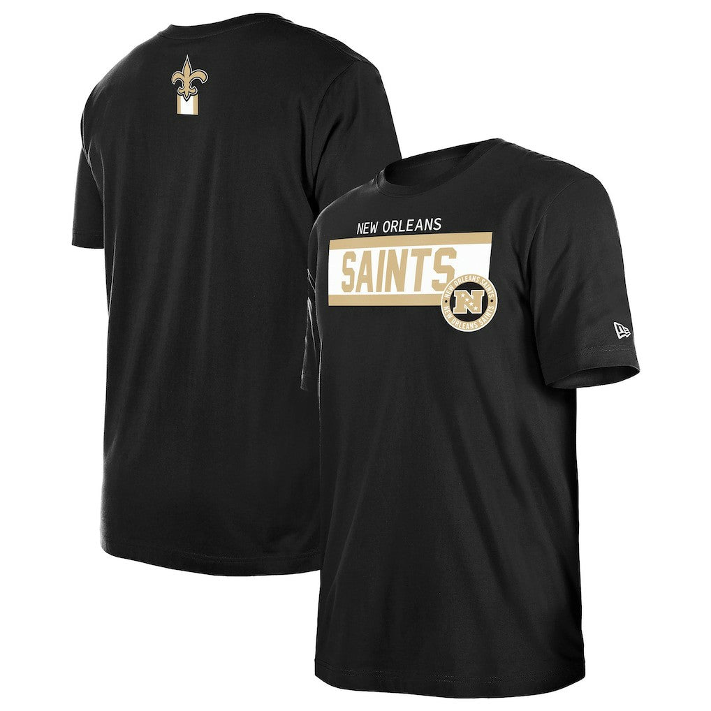 New Orleans Saints New Era 3rd Down High Density Print T-Shirt - Black sale