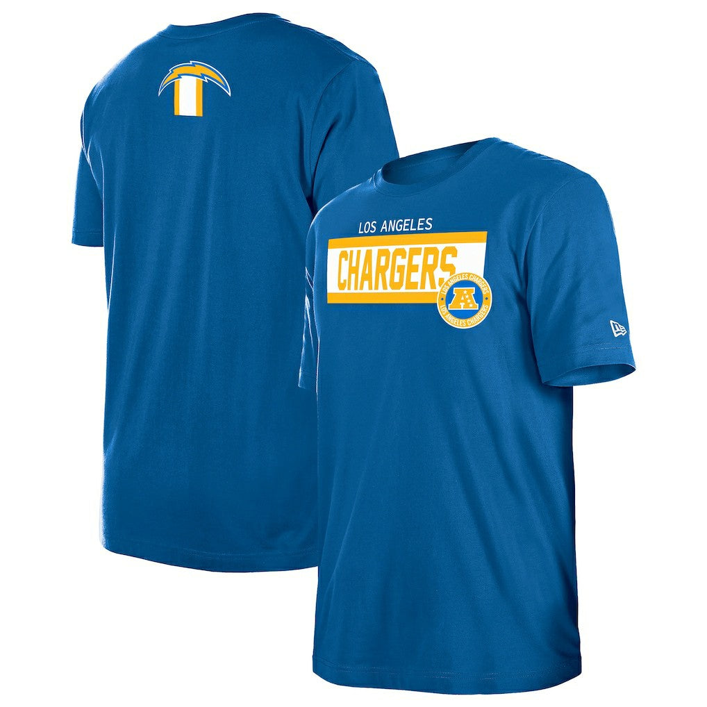 Los Angeles Chargers New Era 3rd Down High Density Print T-Shirt - Blue on sale
