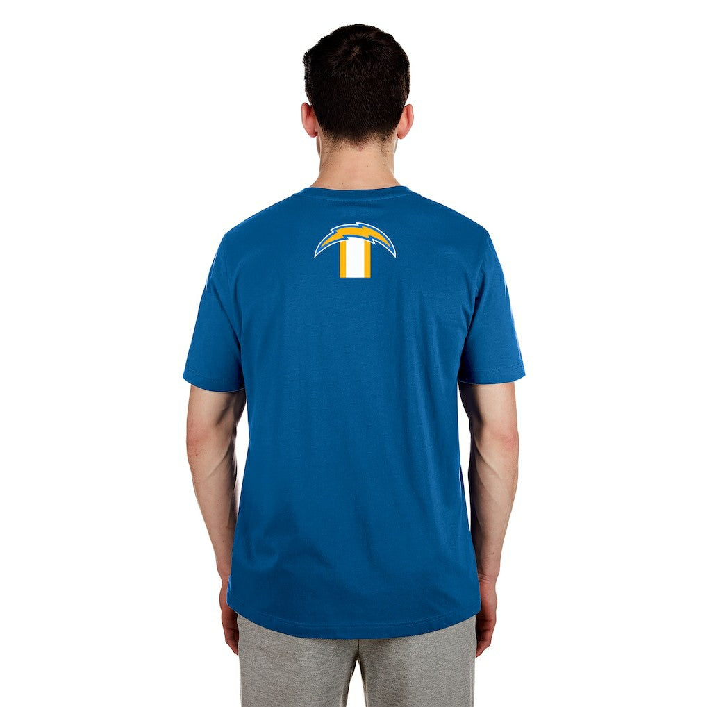 Los Angeles Chargers New Era 3rd Down High Density Print T-Shirt - Blue on sale