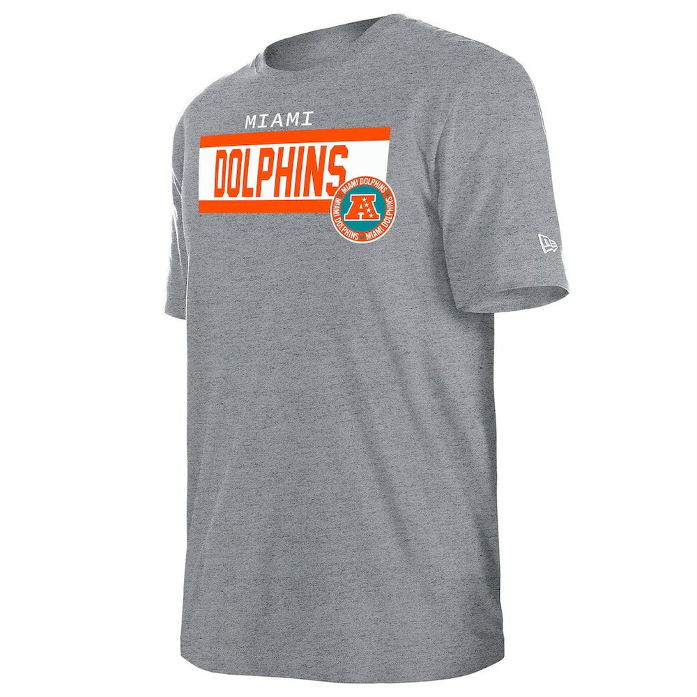 Miami Dolphins New Era 3rd Down High Density Print T-Shirt - Gray outlet
