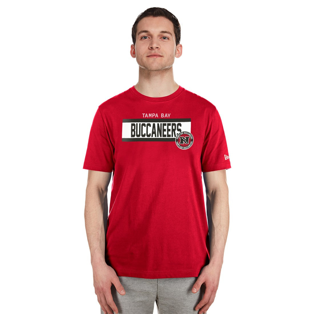 Tampa Bay Buccaneers New Era 3rd Down High Density Print T-Shirt - Red discount