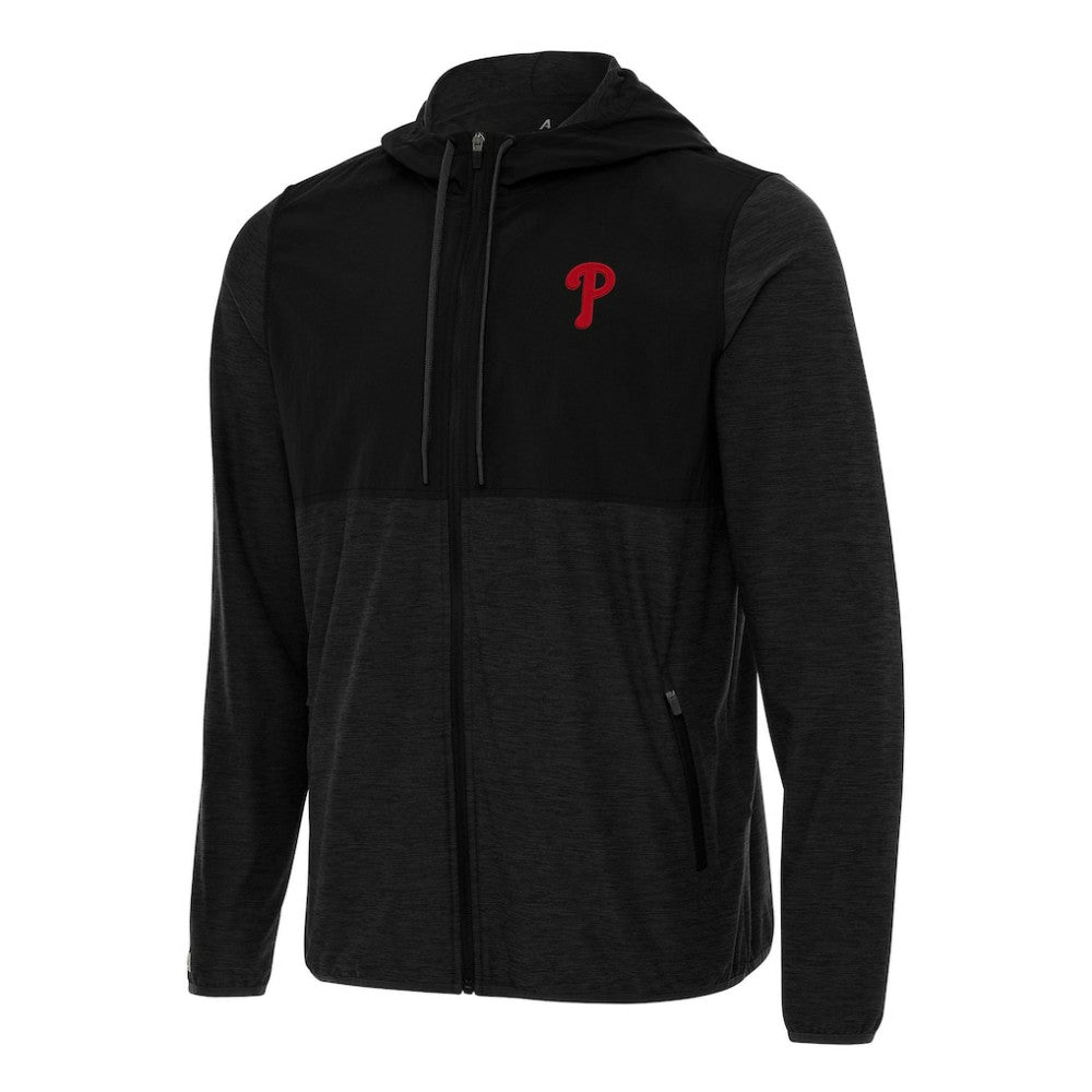Philadelphia Phillies Antigua Sway Full-Zip Hoodie - Black