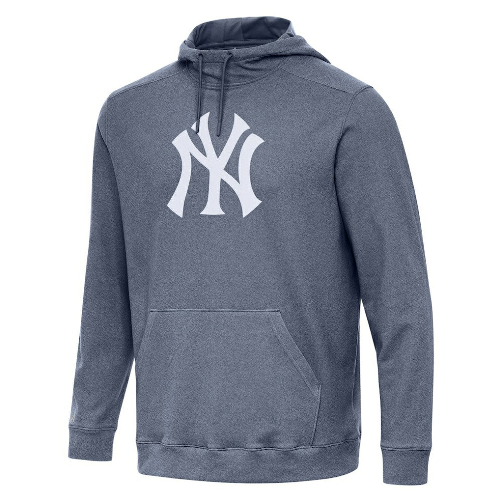 New York Yankees Antigua Cloud Pullover Hoodie - Heather Navy