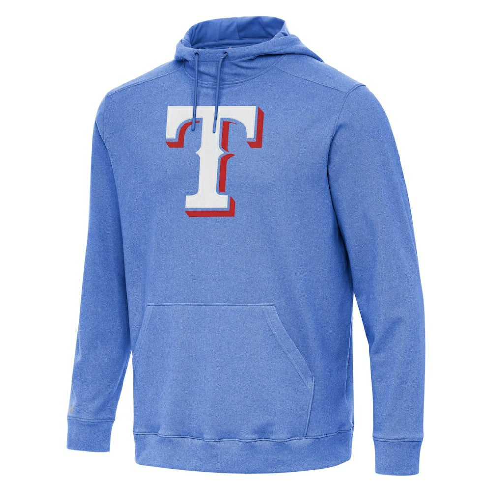 Texas Rangers Antigua Cloud Pullover Hoodie - Heather Royal