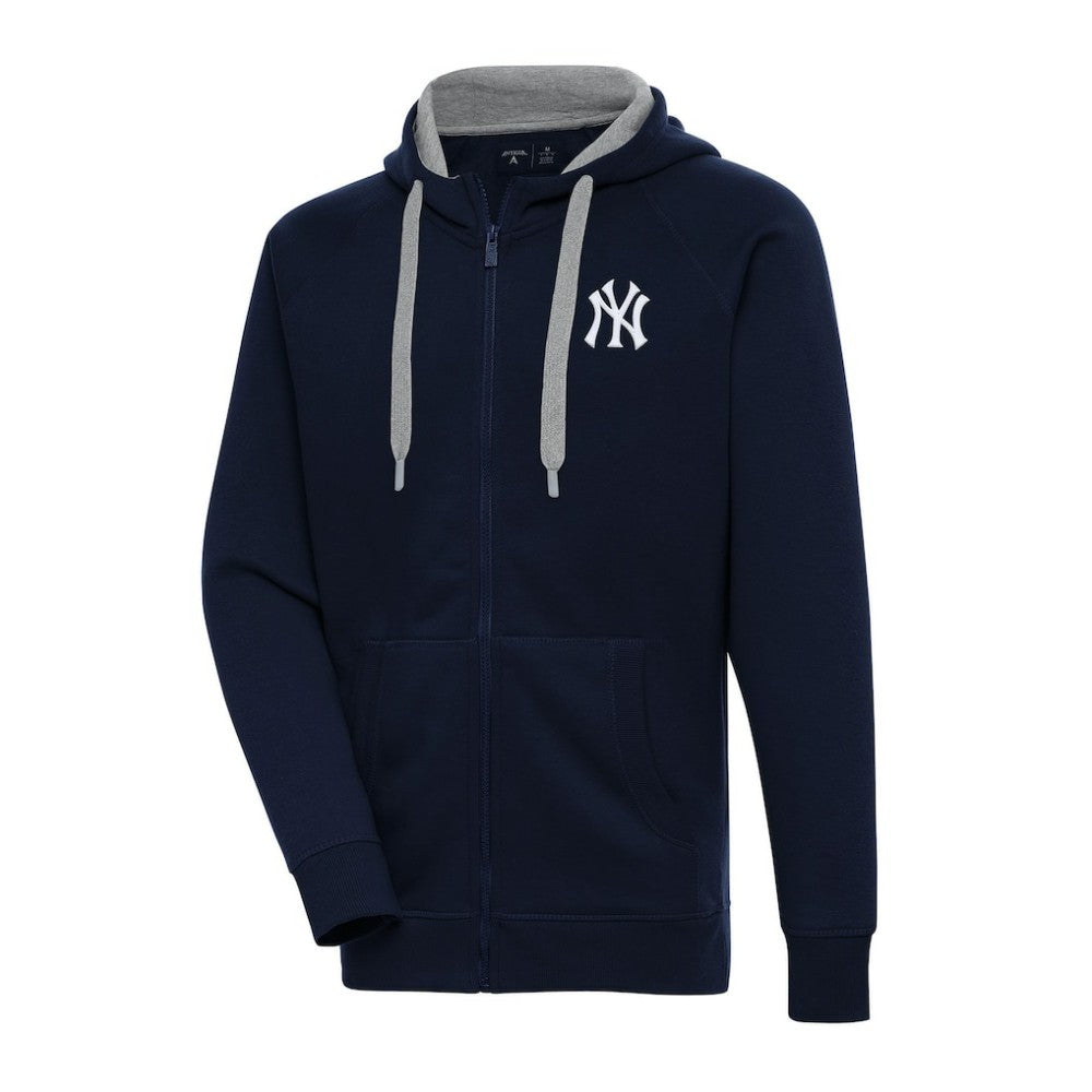 New York Yankees Antigua Big & Tall Victory Full-Zip Hoodie Jacket - Navy