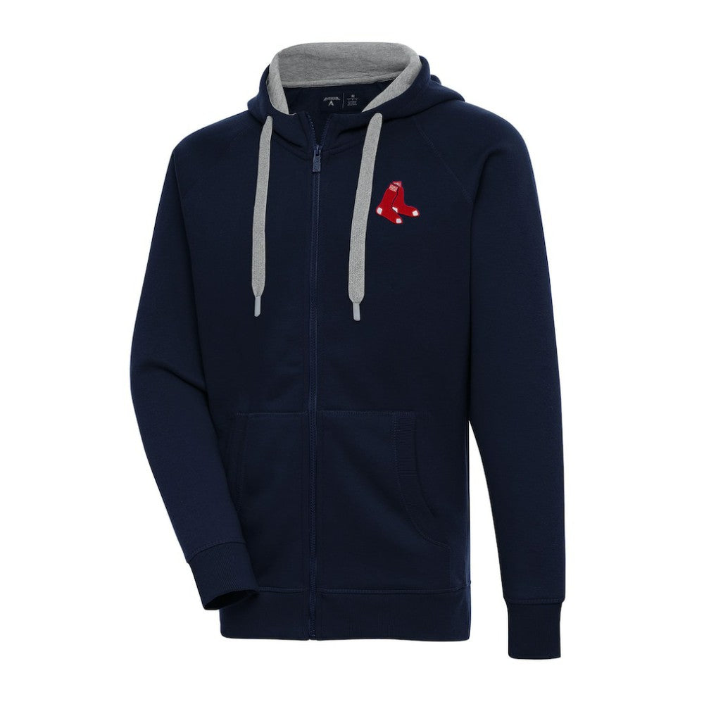 Boston Red Sox Antigua Big & Tall Victory Full-Zip Hoodie Jacket - Navy