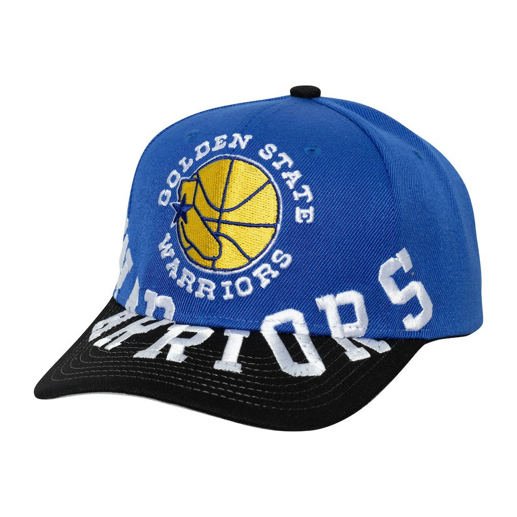 Golden State Warriors Underarch Two-Tone Pro Crown Snapback Hat sale - Royal/Black | Mitchell & Ness on sale