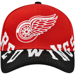 Detroit Red Wings Mitchell & Ness Underarch Two-Tone Pro Crown Snapback Hat Red/Black