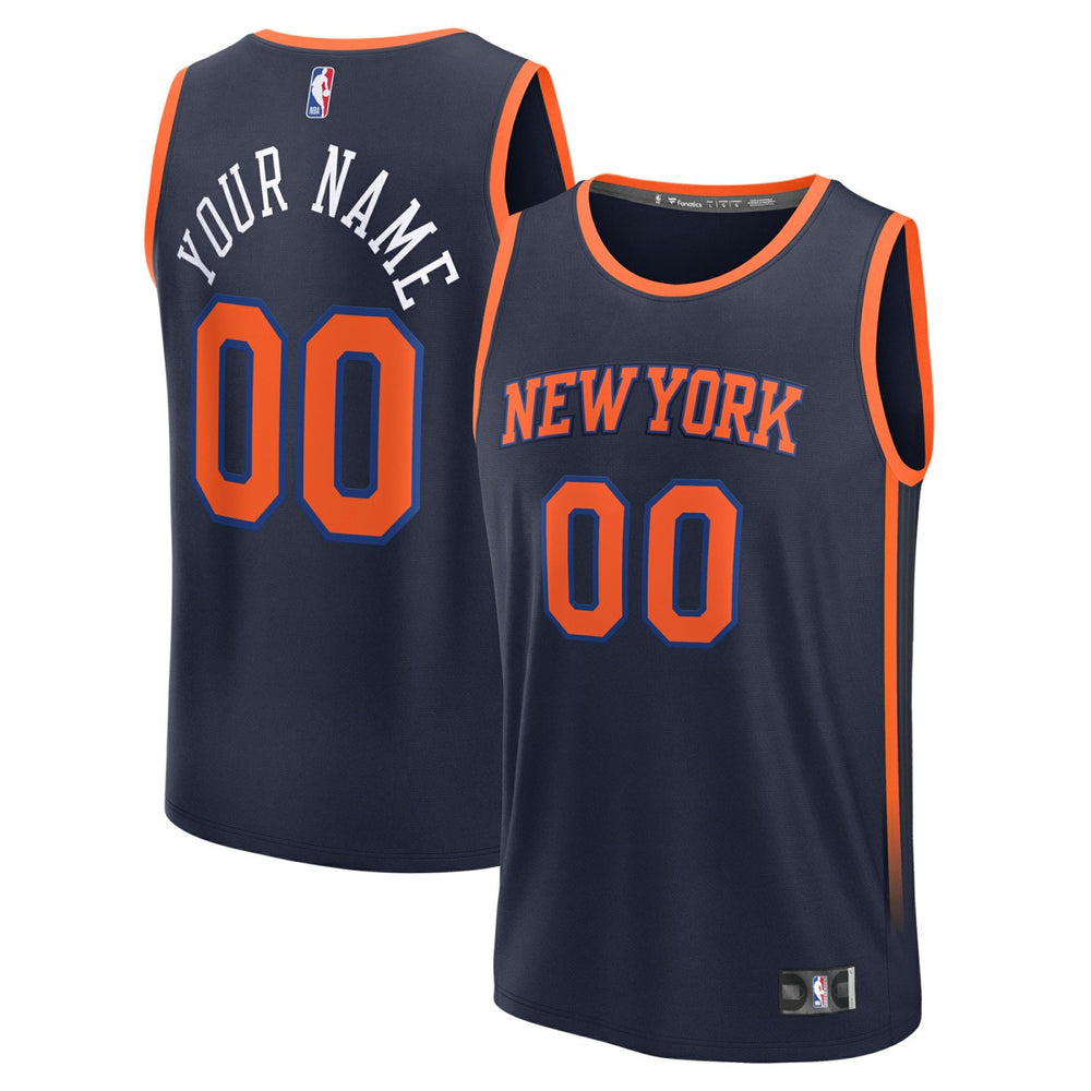 New York Knicks Fast Break Custom Jersey - Statement Edition - Navy | Fanatics cheap