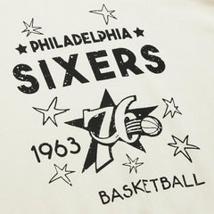 Philadelphia 76ers Women's Hardwood Classics Pullover Sweatshirt - Cream | Mitchell & Ness online