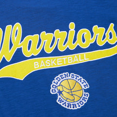 Golden State Warriors Hardwood Classics Felt Applique Slub T-Shirt sale - Royal | Mitchell & Ness outlet