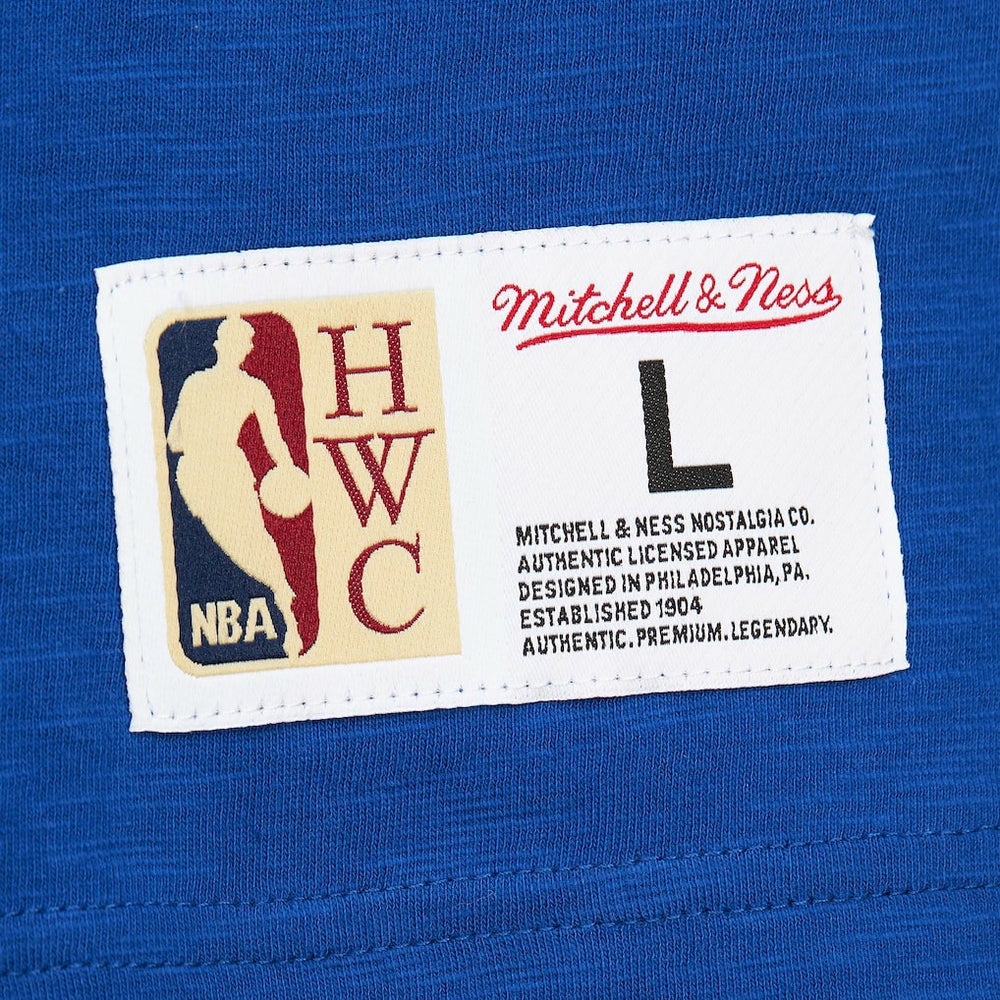 New York Knicks Hardwood Classics Felt Applique Slub T-Shirt - Blue | Mitchell & Ness cheap