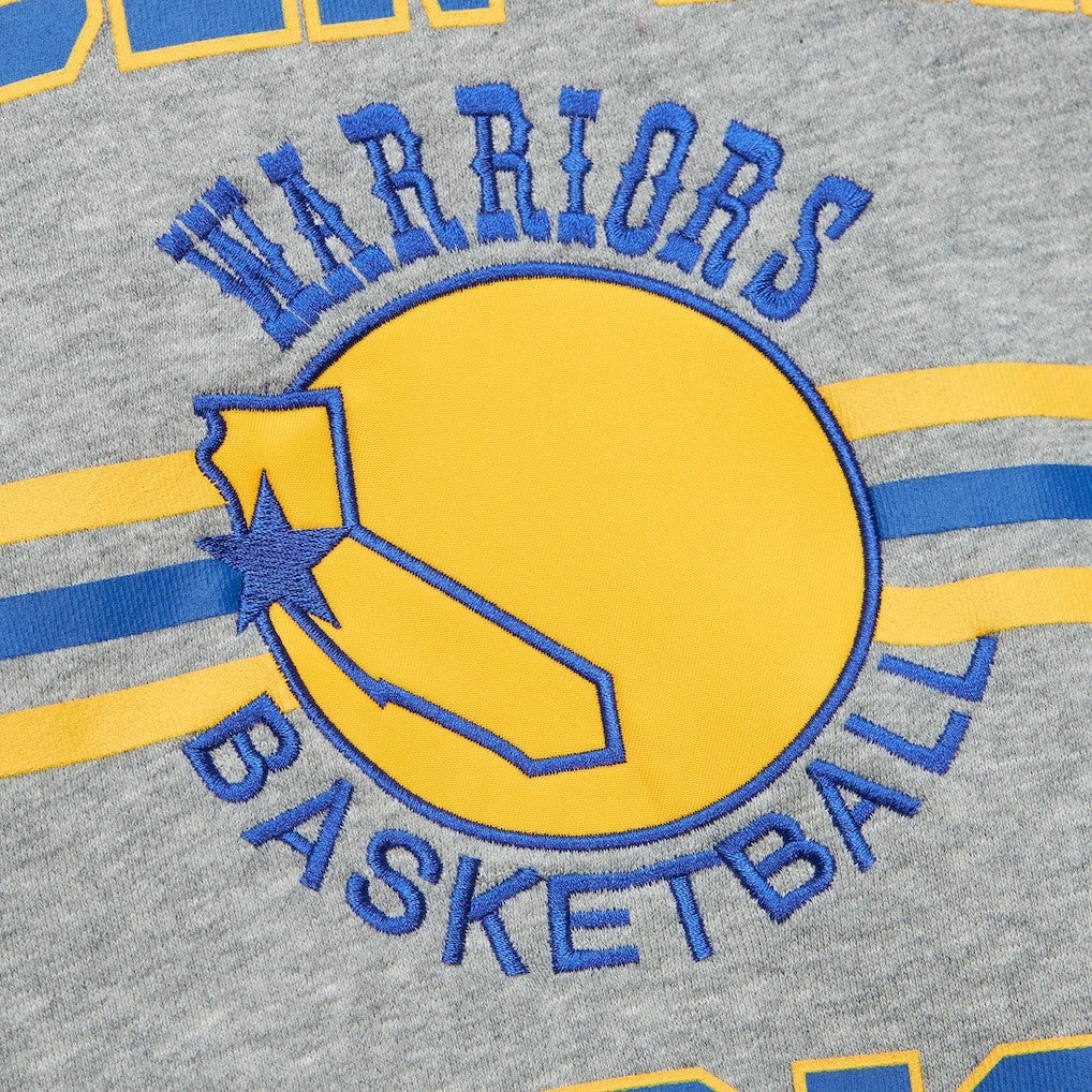 Golden State Warriors Hardwood Classics All Over 4.0 Pullover Sweatshirt sale - Heather Gray | Mitchell & Ness sale