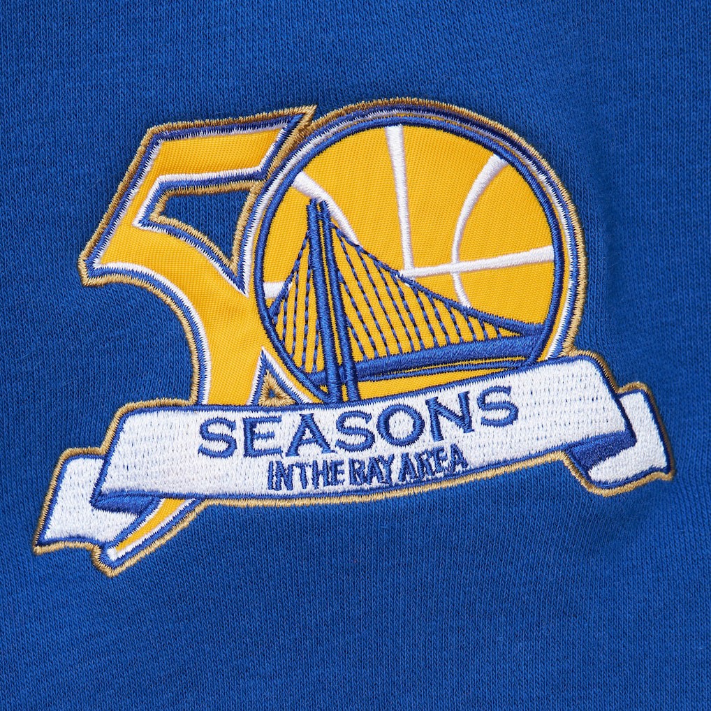 Golden State Warriors Hardwood Classics All Over 4.0 Pullover Sweatshirt sale - Heather Gray | Mitchell & Ness sale