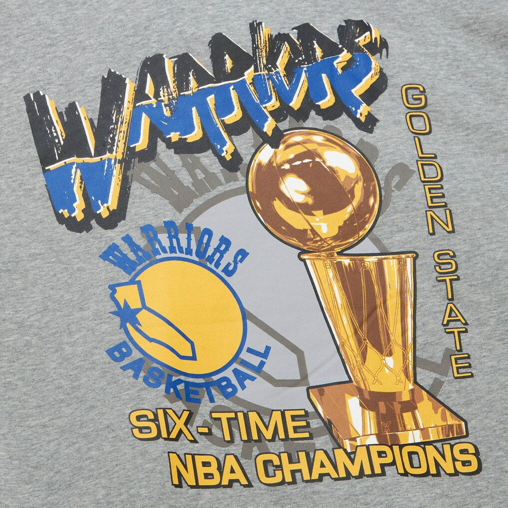 Golden State Warriors Hardwood Classics All Over 4.0 Pullover Sweatshirt sale - Heather Gray | Mitchell & Ness sale