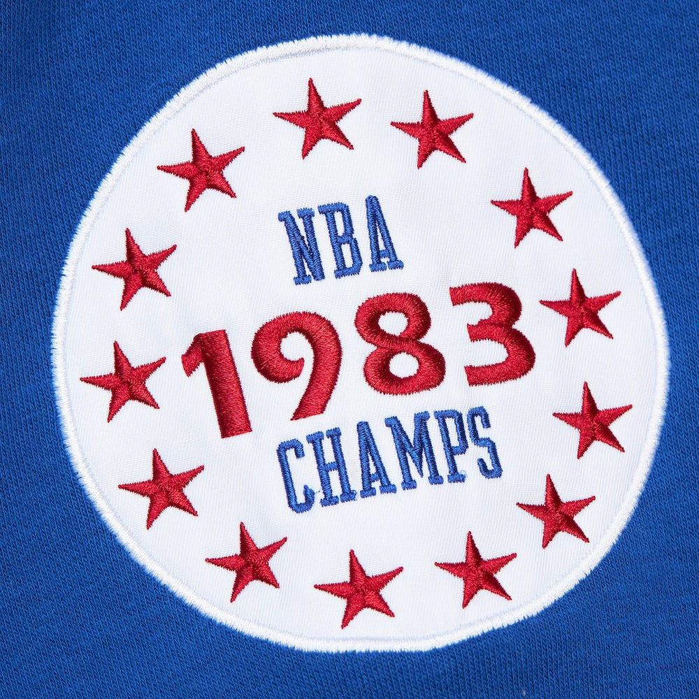 Philadelphia 76ers Hardwood Classics All Over 4.0 Pullover Sweatshirt - Heather Gray | Mitchell & Ness sale