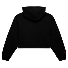 Golden State Warriors Women's Hardwood Classics Cropped Pullover Hoodie sale - Black | Mitchell & Ness online