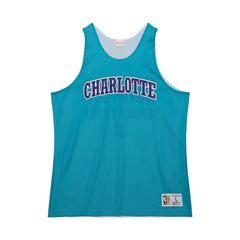 Charlotte Hornets Hardwood Classics Reversible Mesh Practice Jersey - Teal/White | Mitchell & Ness cheap