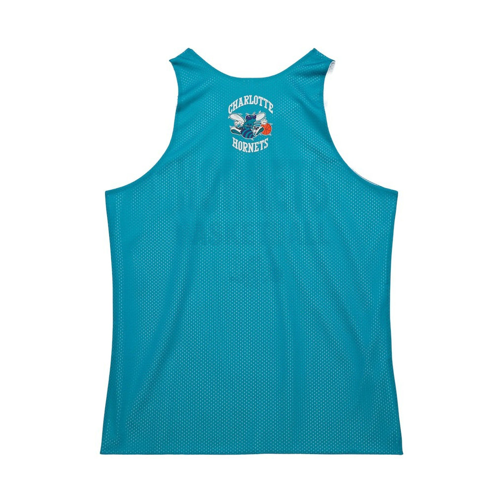 Charlotte Hornets Hardwood Classics Reversible Mesh Practice Jersey - Teal/White | Mitchell & Ness cheap