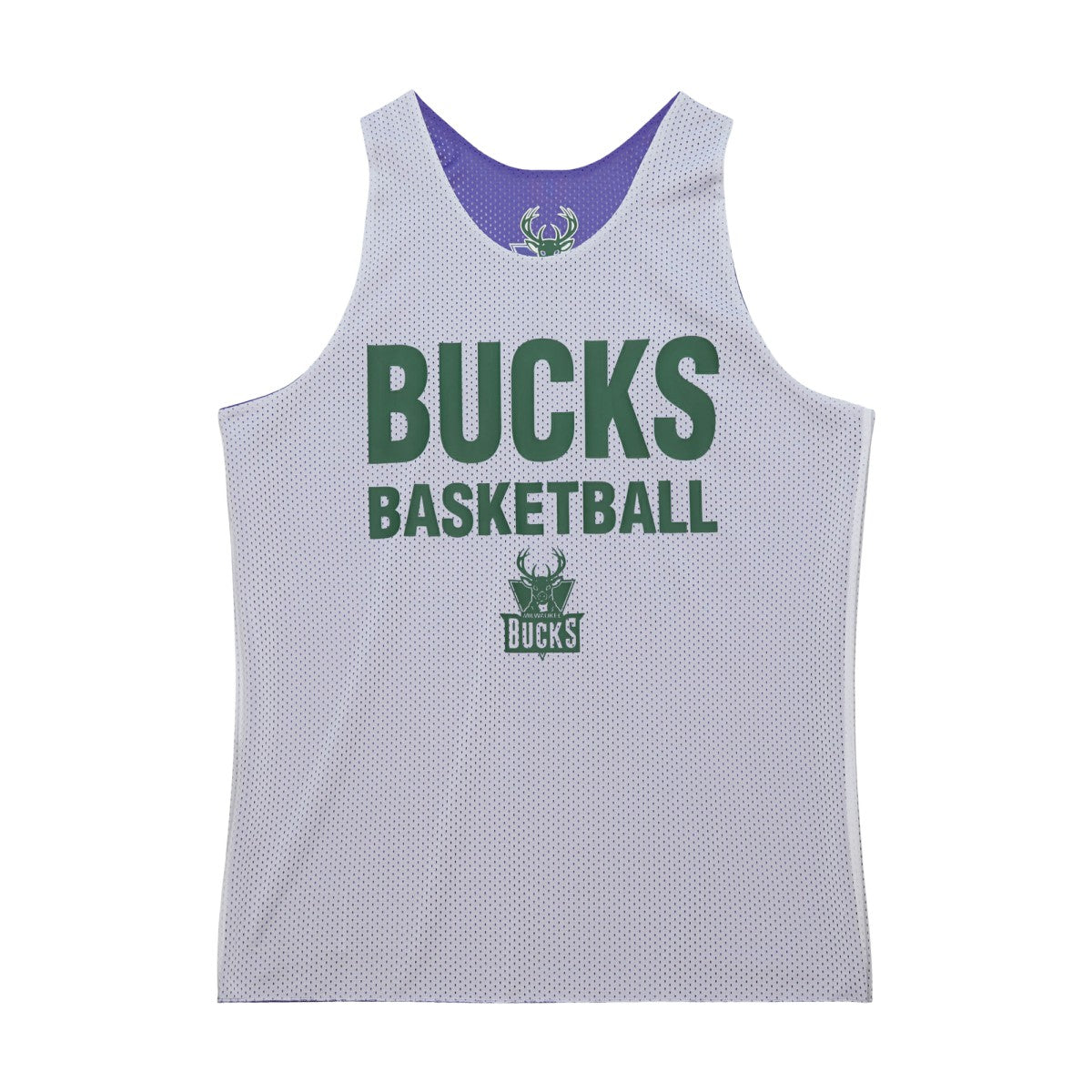Milwaukee Bucks Hardwood Classics Reversible Mesh Practice Jersey - Purple/White | Mitchell & Ness on sale